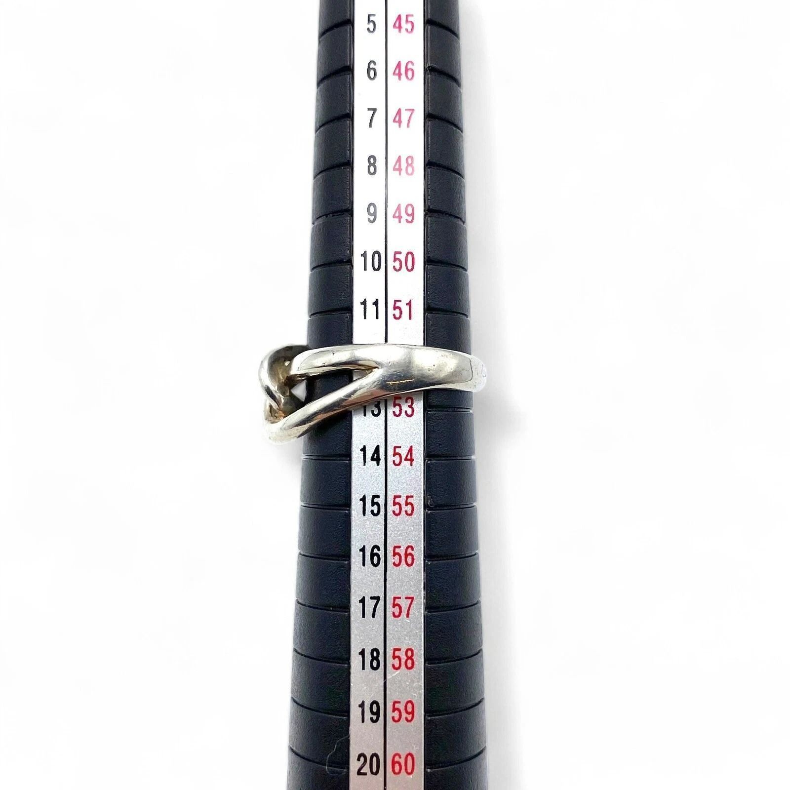 流れる曲線】 Silver 925 刻印 Vintage Design Ring シルバー