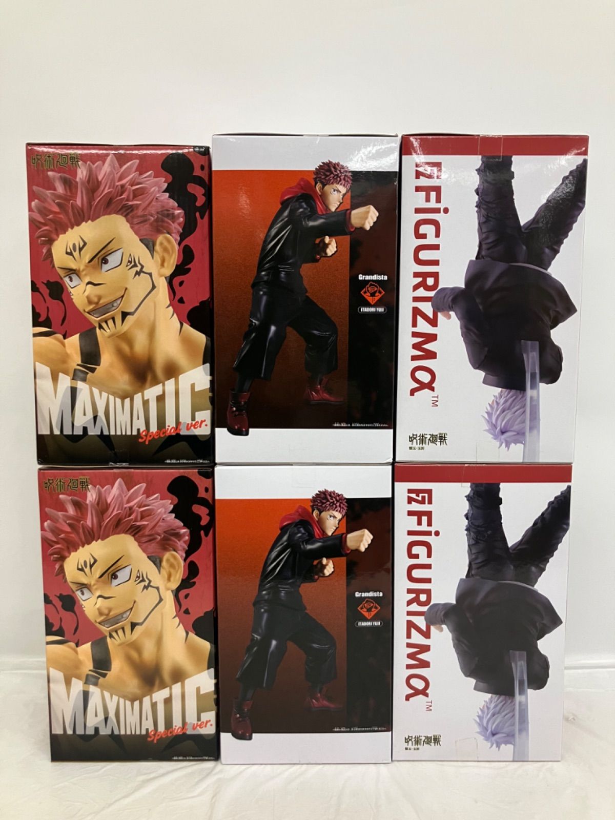 未開封 呪術廻戦 虎杖悠仁 宿儺 五条悟 フィギュア まとめ 3種 6個