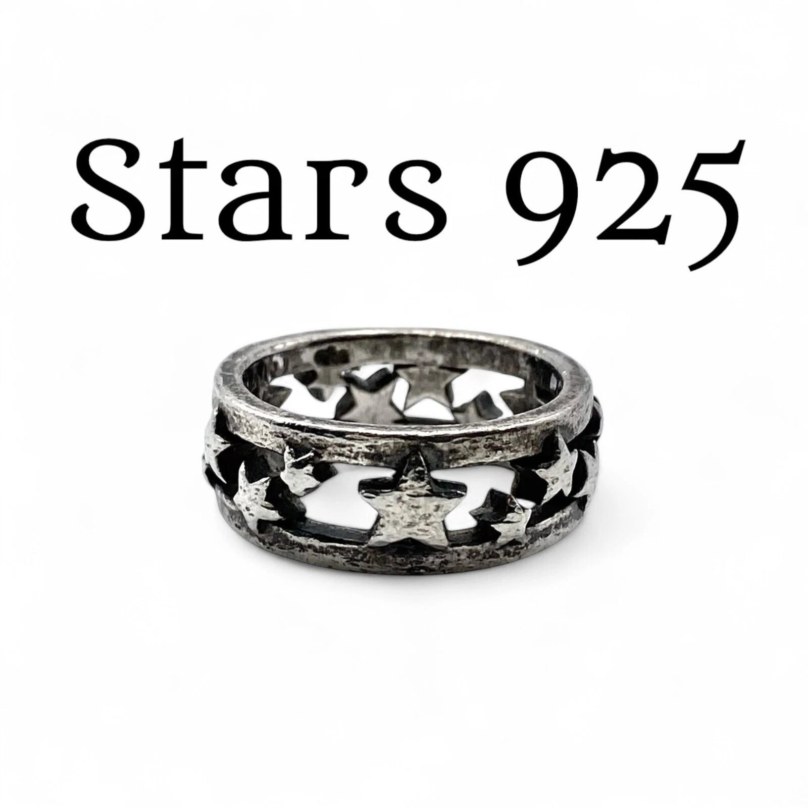 巡る星々】スター Silver 925 刻印 Vintage Design Ring シルバー