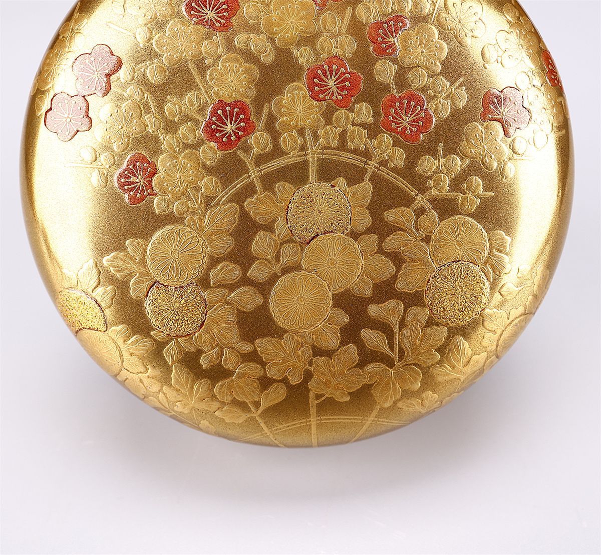 輪島塗 金色の扇模様 菓子入れ 輪島塗 金色の扇模様 菓子入れ - メルカリ