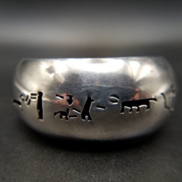 メキシコ 925 シルバー 物語 歴史の様子 ビンテージ ドーム カフ