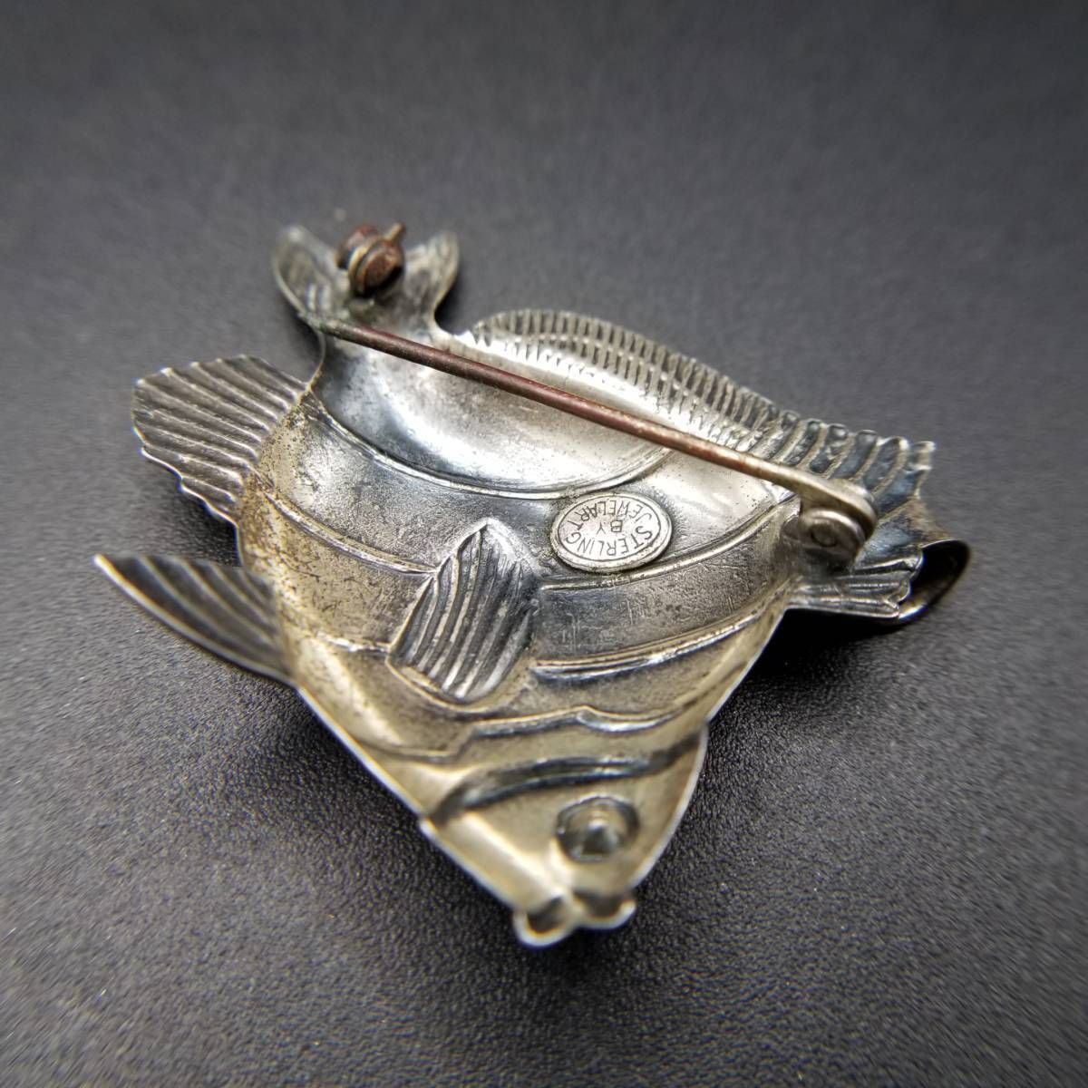 1950年代 JewelArt 魚 FISH 立体 スターリングシルバー ヴィンテージ 