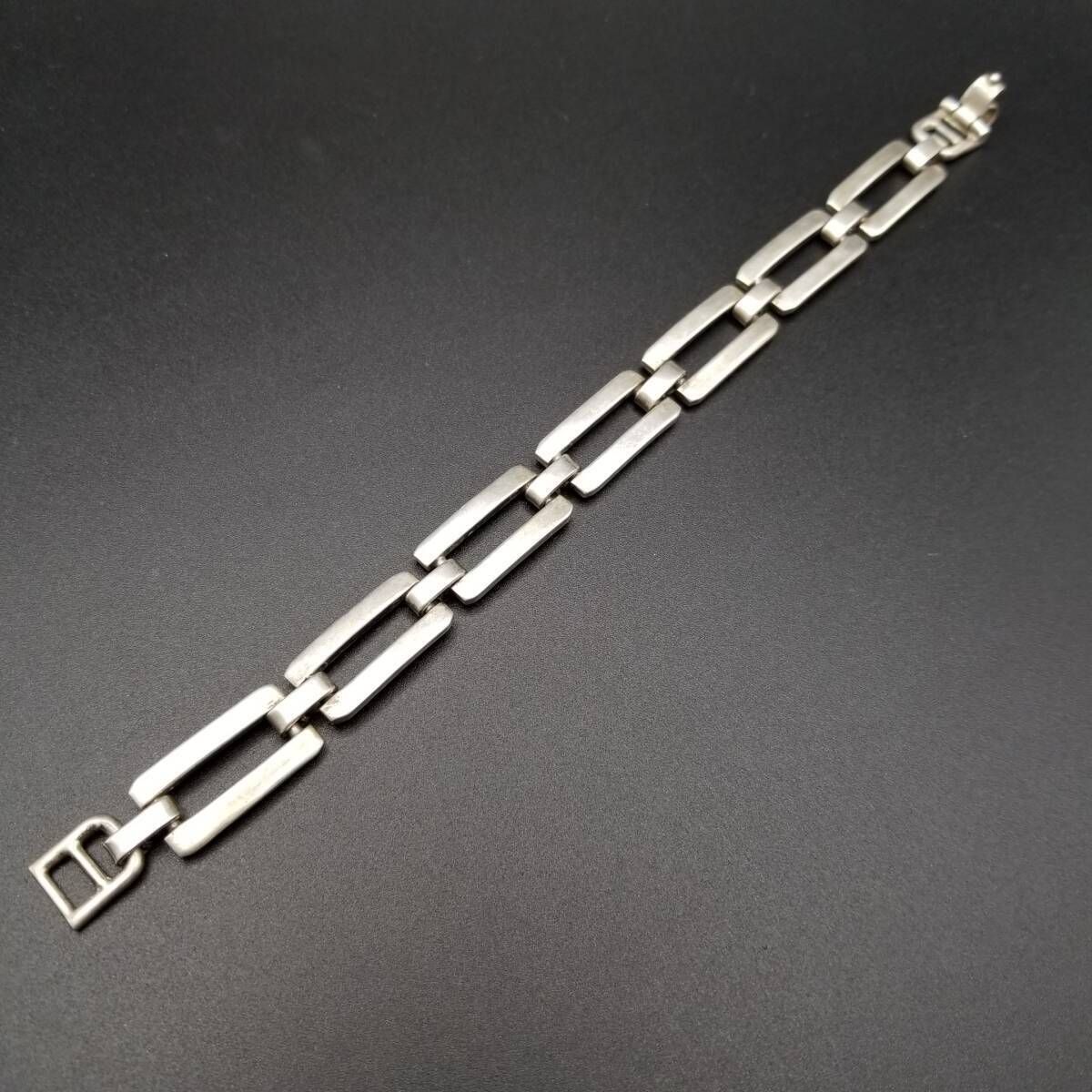 スクエア ボックスチェーン 925 シルバー ヴィンテージ ブレスレット 