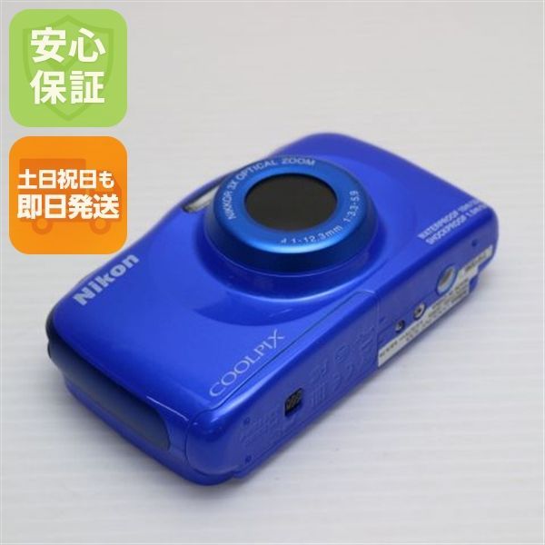 美品 COOLPIX S33 ブルー 即日発送 コンデジ Nikon 本体 土日祝発送OK