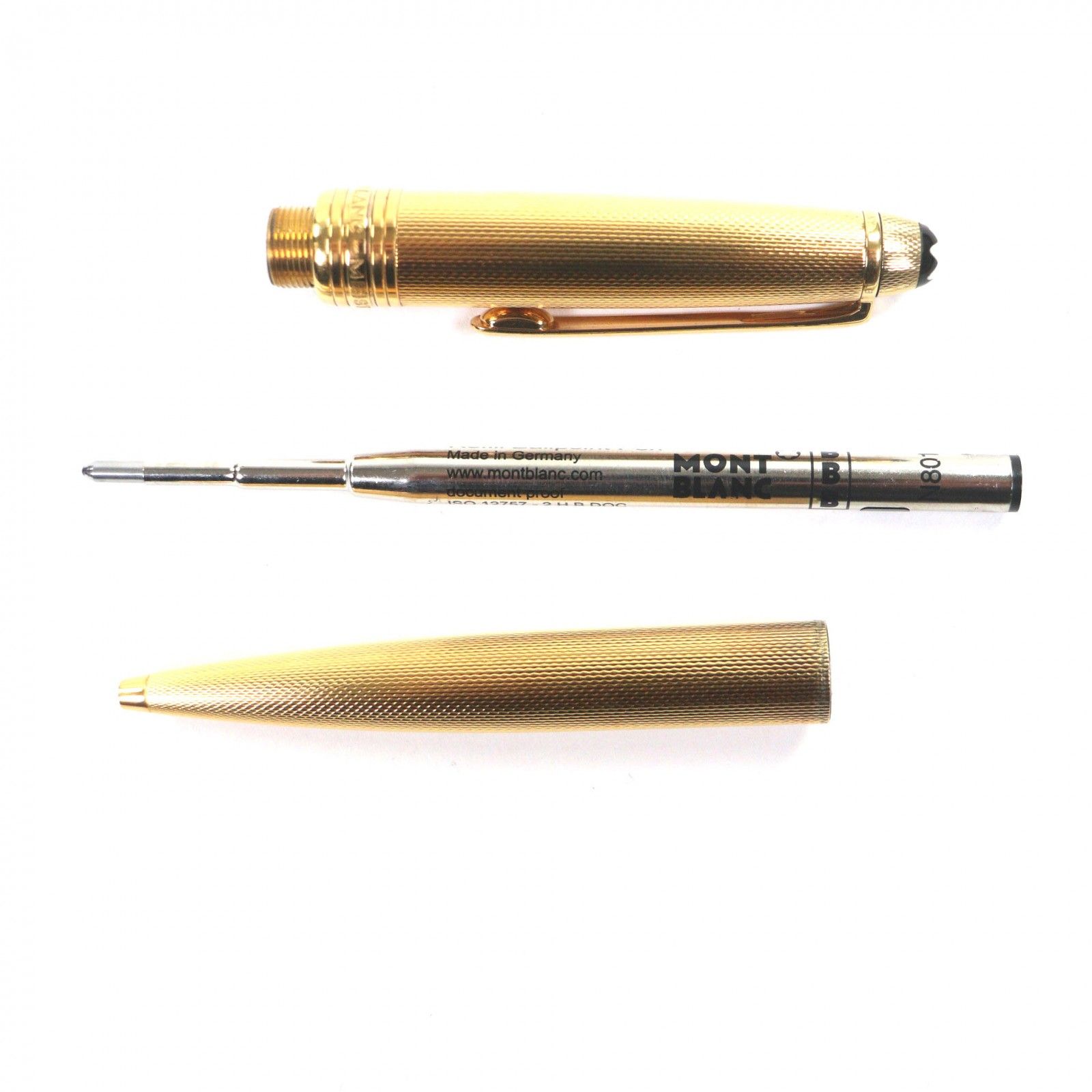 モンブラン マイスターシュテュック ソリテール 1643 バーメイル バーレイ クラシック 925 ホワイトスター ツイスト式 ボールペン ゴールド ドイツ製 総重量33 4 g メンズ 筆記 済み