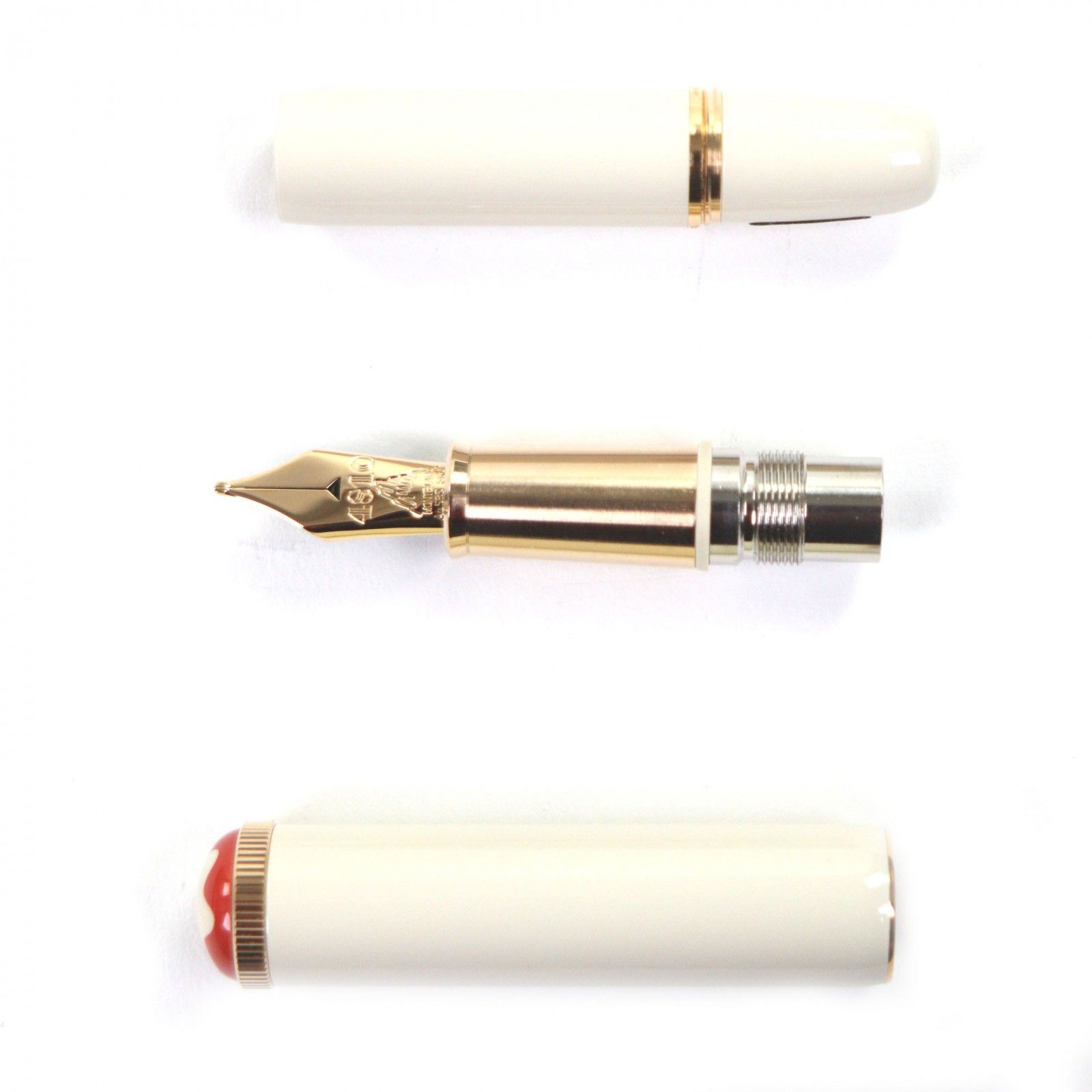  ♥品 モンブラン ヘリテイジ ルージュ ノワール ベビー スペシャルエディション ペン先14 K Mニブ ホワイトスター 万年筆 アイボリー 箱 保存袋付き ドイツ製 メンズ 万年筆 万年筆 インク