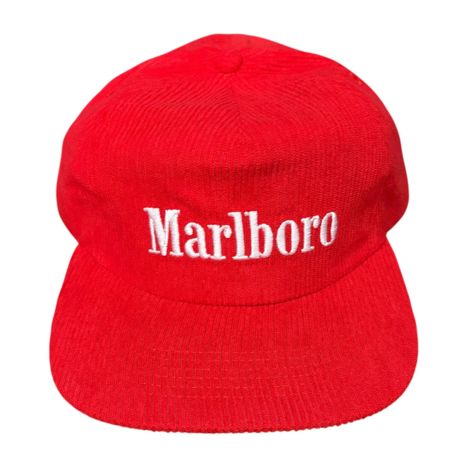 Marlboro Logo Embroidery Corduroy Cap Trucker Cap マールボロ