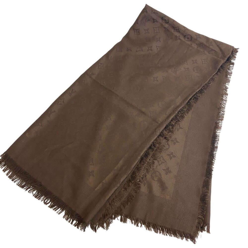 LOUIS VUITTON ルイヴィトン 大判 ストール ブラウン ユニセックス