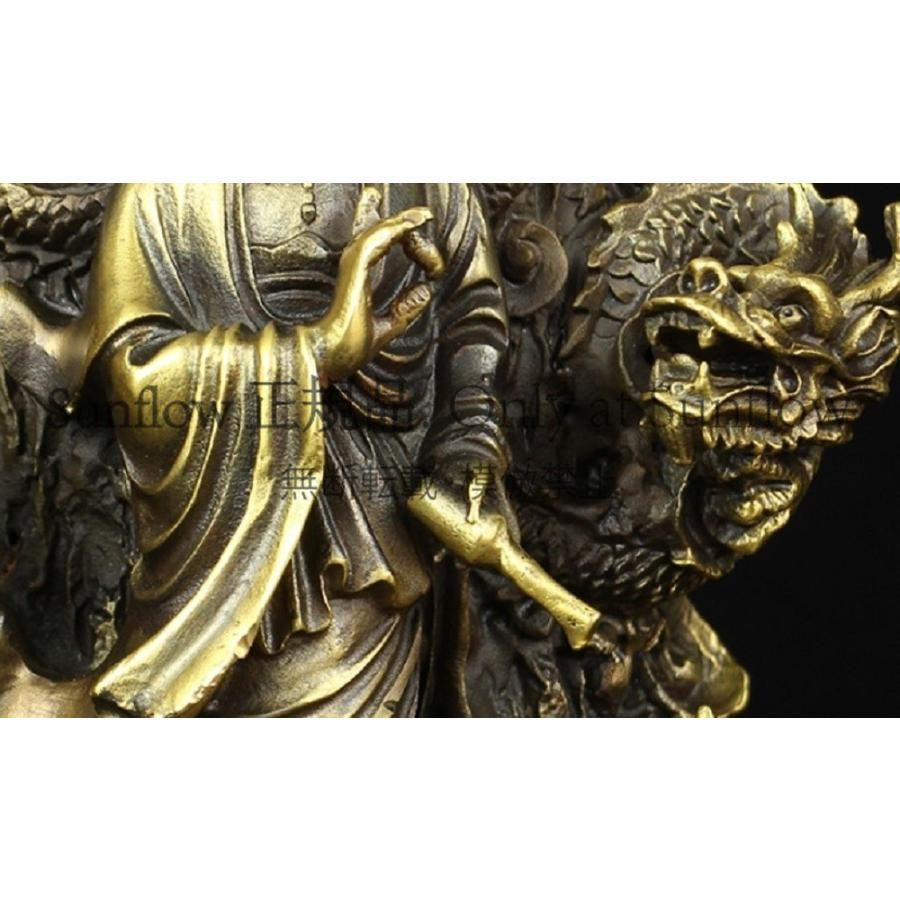 送料無料】特大サイズ 九龍観音像 観音菩薩像 中国神話 竜生九子 仏像