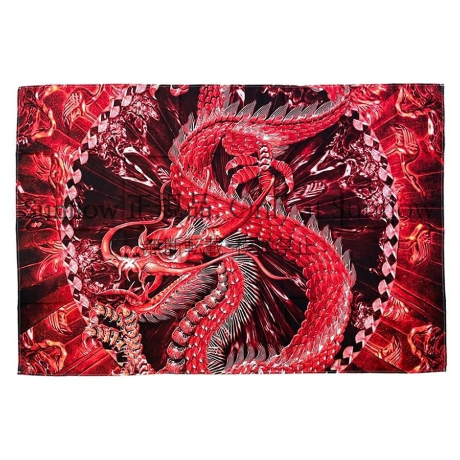 【送料無料】風水 タペストリー 紅龍 ドラゴン 150&times;100 竜 絵 ポスター 玄関 絵 龍の飾り 壁 風水グッズ 金竜 金龍 ドラゴン 壁掛け 開運祈願 金運祈願 風水龍 アイテム CKY1149073