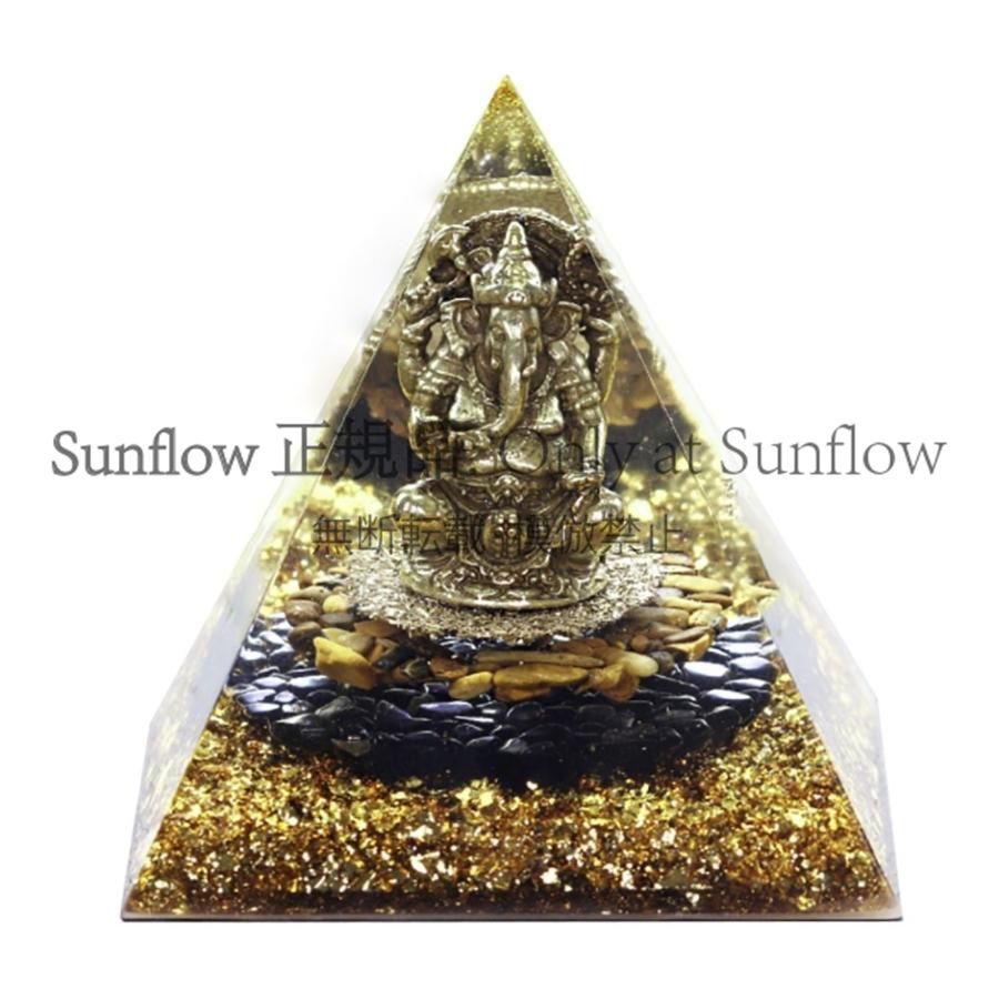 送料無料】オルゴナイト ガネーシャ ストーン チャクラ 幸運 パワー 石