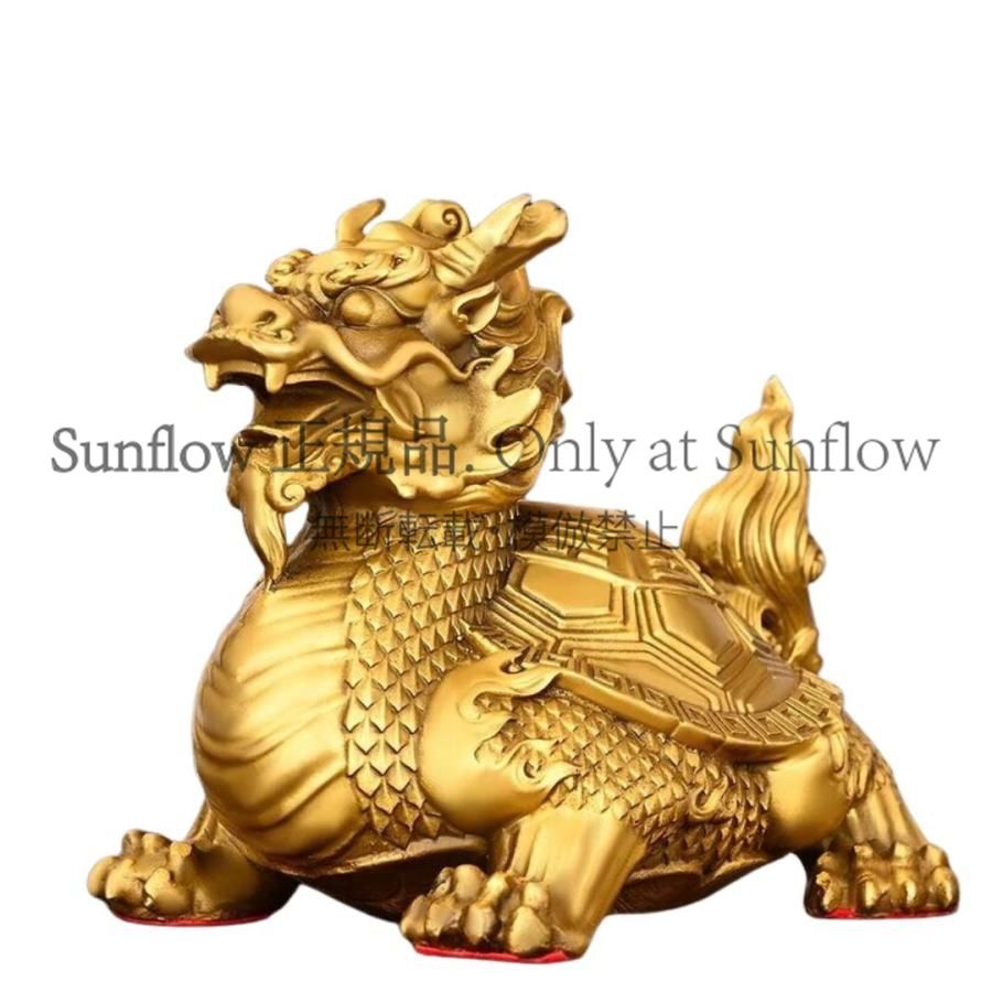 送料無料】風水 龍亀 ロングイ ーVer3ー 轟亀 置物 銅 ブロンズ