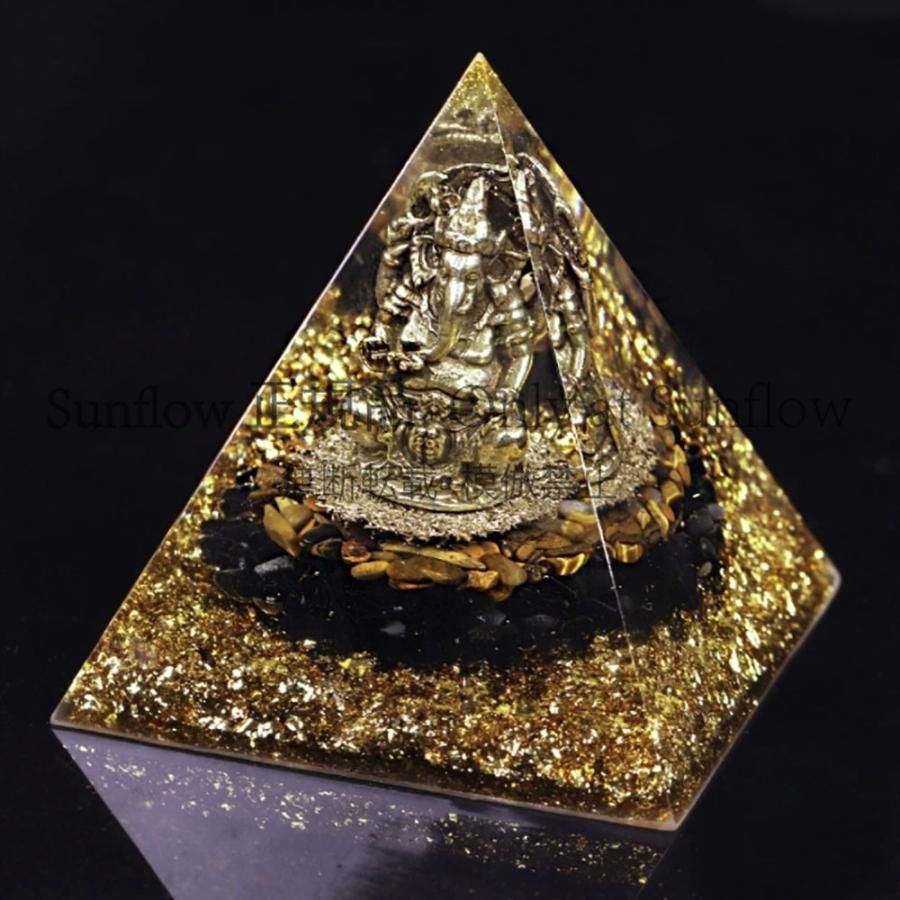 送料無料】オルゴナイト ガネーシャ ストーン チャクラ 幸運 パワー 石