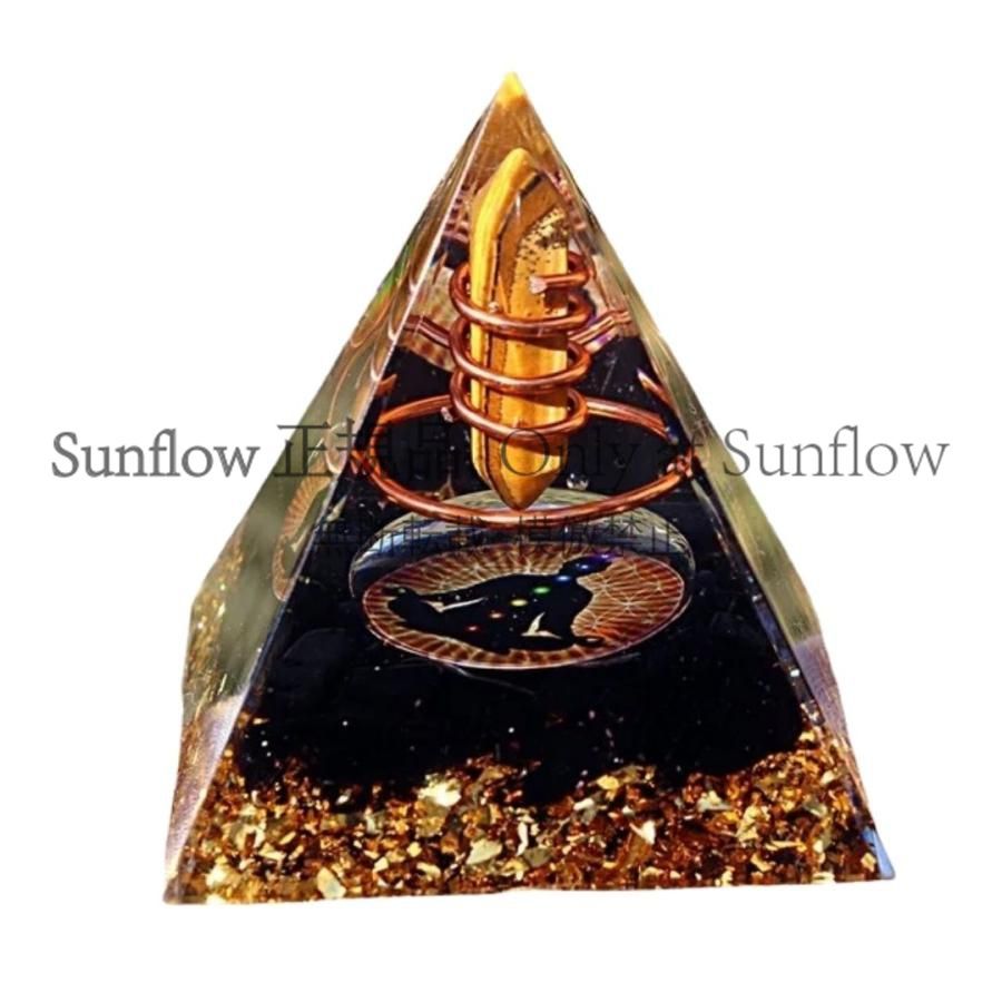 送料無料】オルゴナイト 瞑想の金線結界 6cm 置物 ストーン チャクラ