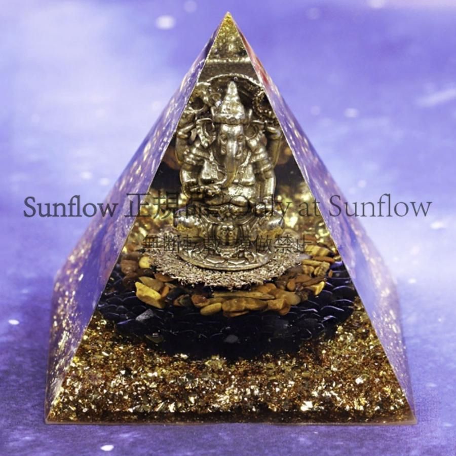 送料無料】オルゴナイト ガネーシャ ストーン チャクラ 幸運 パワー 石