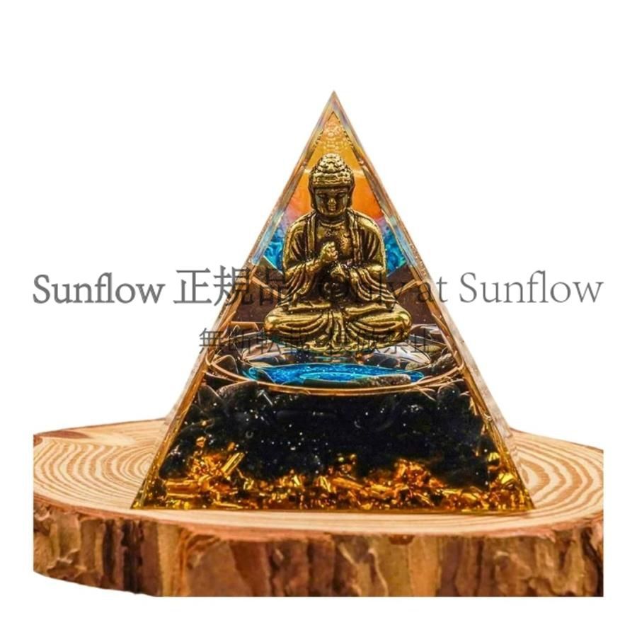 大巡礼願い事と金運の三面観音金のオルゴナイト 沖縄巡礼大神島金運