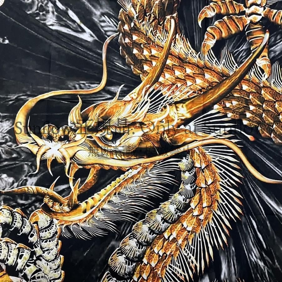 送料無料】金龍タペストリー 風水 龍 幸運 招財 開運 金運 仕事運 出世