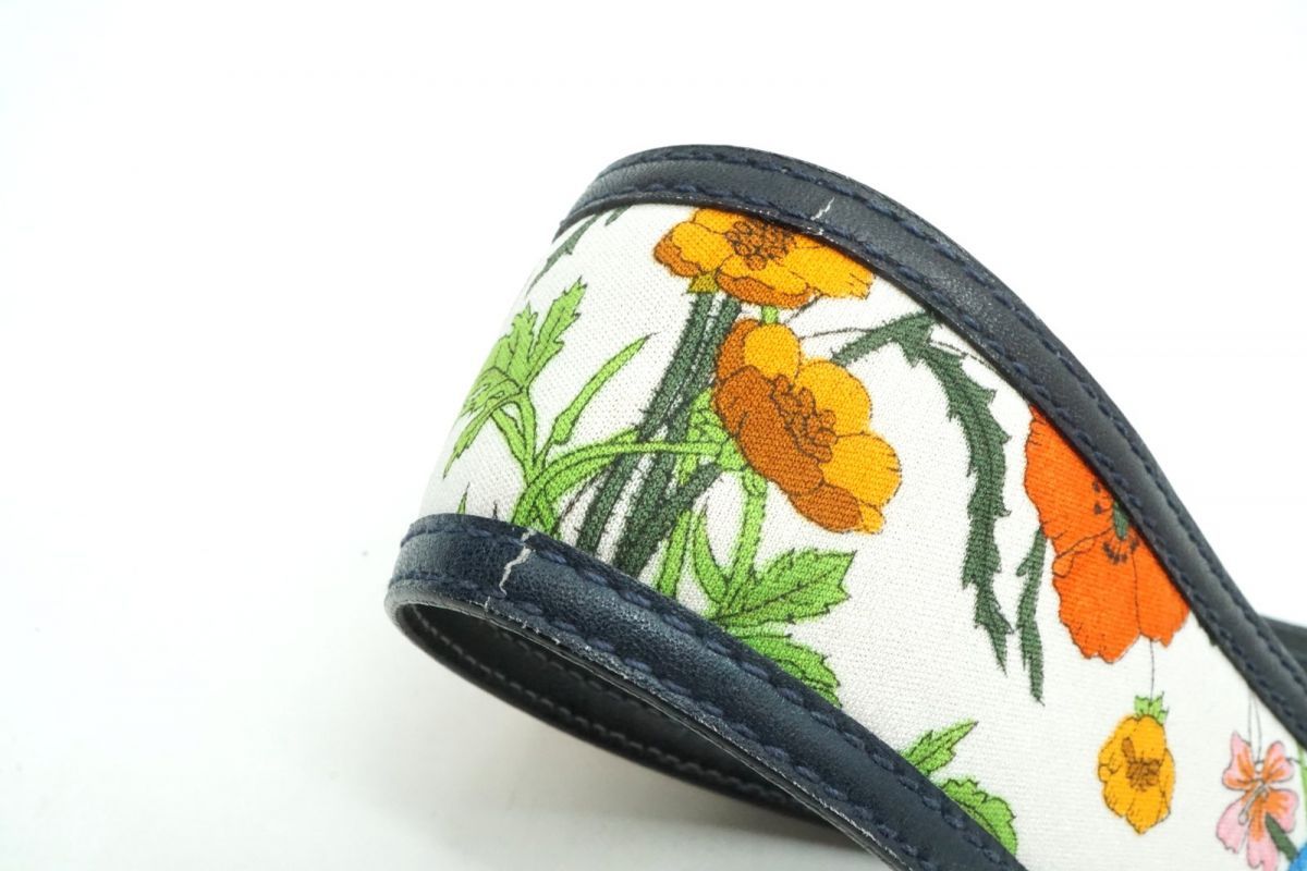 希少！GUCCI グッチ　フローラ　ベルト　75 レディース　ビンテージ　花柄 オールド グッチ ヴィンテージ 75(約M) レア フローラ デザインベルト