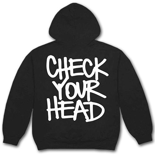 BEASTIE BOYS Pullover Hoodie Check Your Head プルオーバー パーカー ブラック ホワイト ビースティ ボーイズ ヒップホップ ラップ パンク フードパーカー グッズ