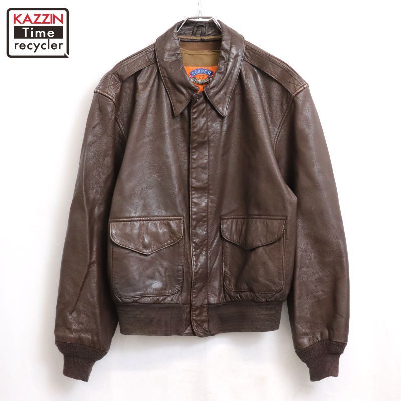 80s USA製 vintage COOPER A-2タイプ フライト レザージャケット