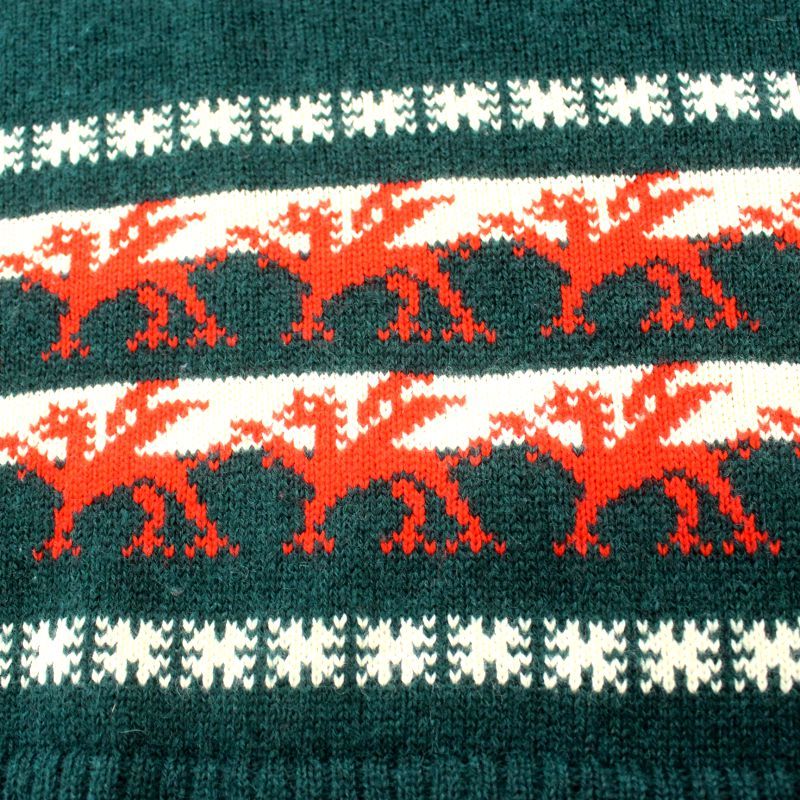 70s イギリス製 vintage ノルディック柄 ウール ニットセーター メンズ
