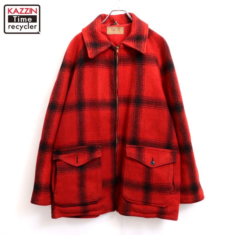 【希少】50s HERCULES バッファローチェック ウールジャケット 50s vintage HERCULES チェック柄 ウール ジャケット メンズ XLサイズ