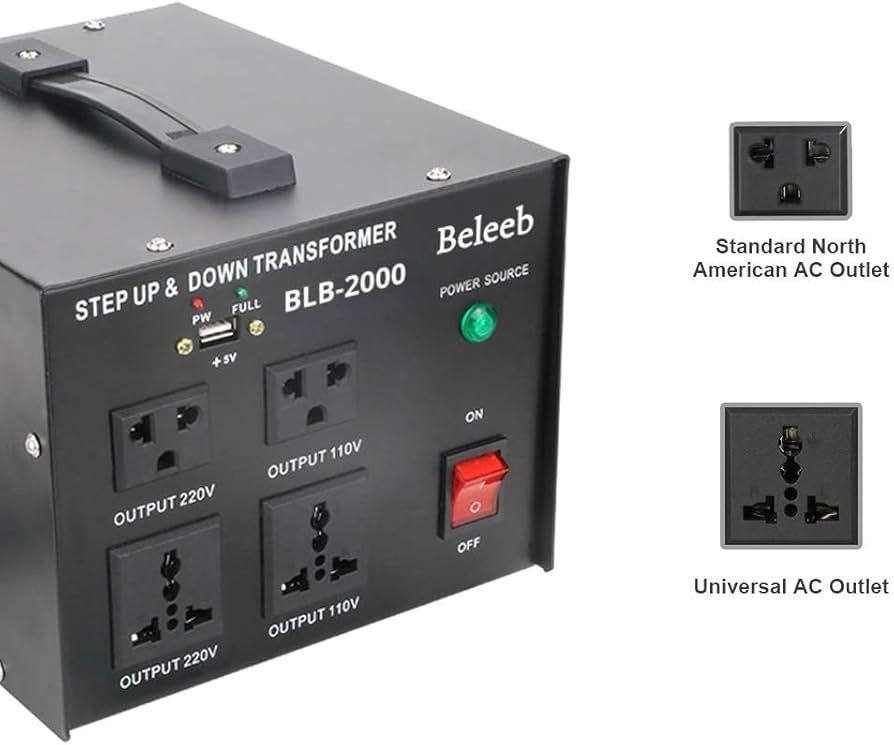 VC-2000 ステップダウントランス 220V-100V 2000VA 昇圧/降圧 変圧器 オートステップアップ＆ステップダウン電圧