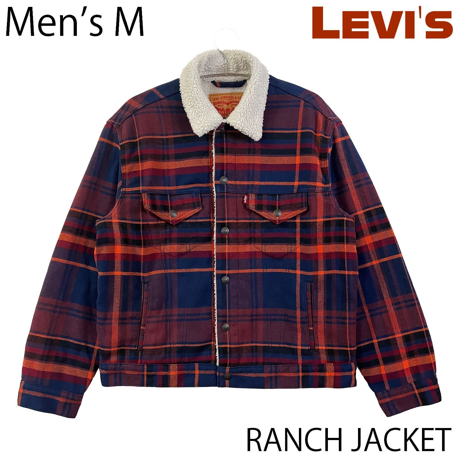 USED／メンズM】LEVI'S ランチジャケット トラッカー マドラスチェック
