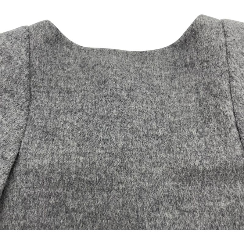 フェンディ FENDI ファーポケットケープコート FF8369 グレー ウール