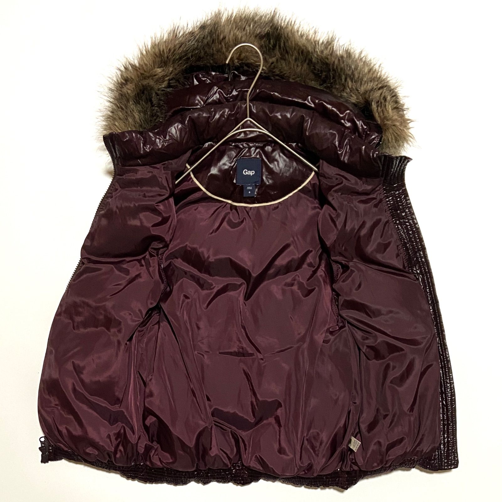 y2k 平成 ギャル GAP ギャップ ダウンベスト ファー フード ダウン