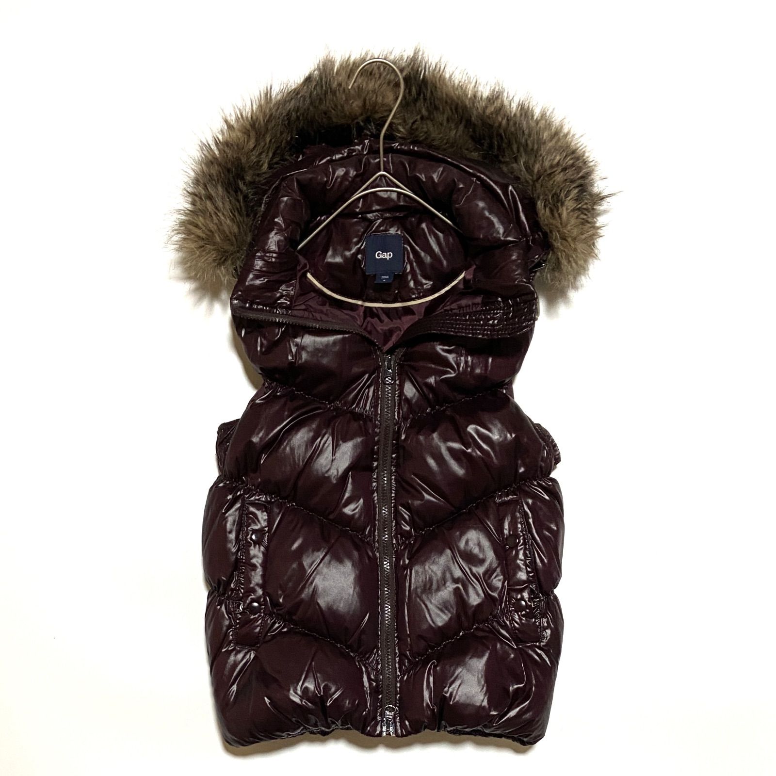 美品✨GAP ファーダウンベスト y2k グランジ　平成　ギャル　光沢　M 00s old GAP Y2K ファーダウンベスト 平成 グランジ ギャル男 - メルカリ