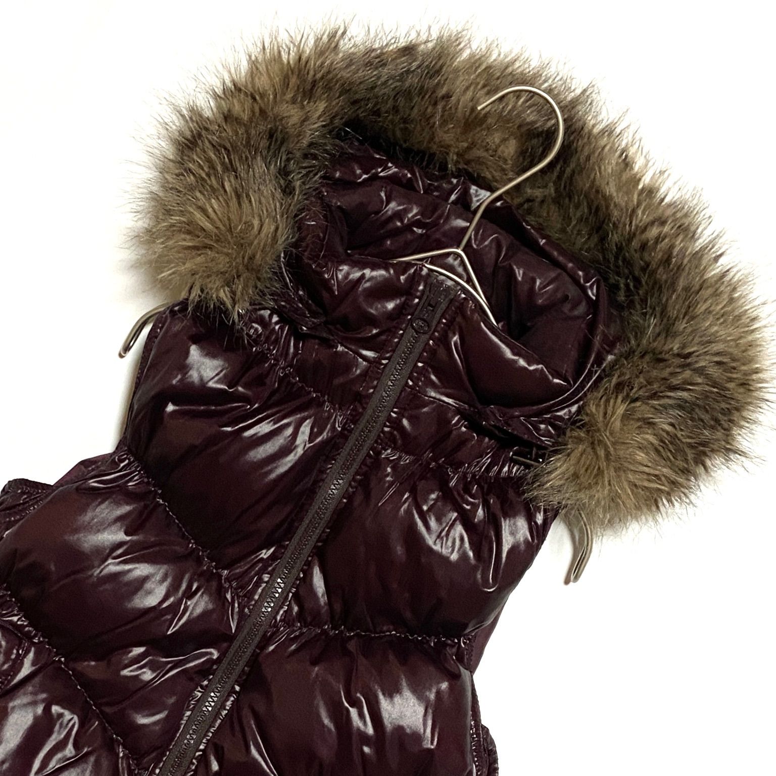 y2k 平成 ギャル GAP ギャップ ダウンベスト ファー フード ダウン