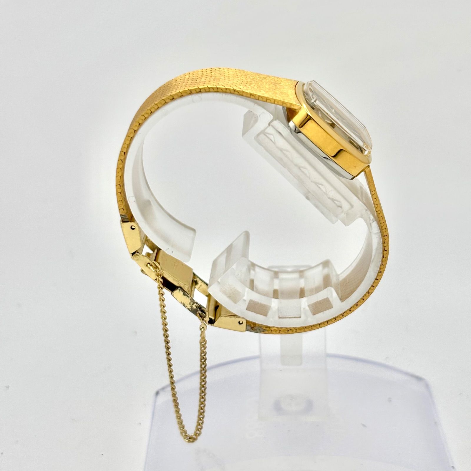 と*し様 ENICAR ゴールド 手巻き アナログ時計 箱付/稼働】ENICAR エニカ 機械式 手巻き レディース 腕時計 ゴールド