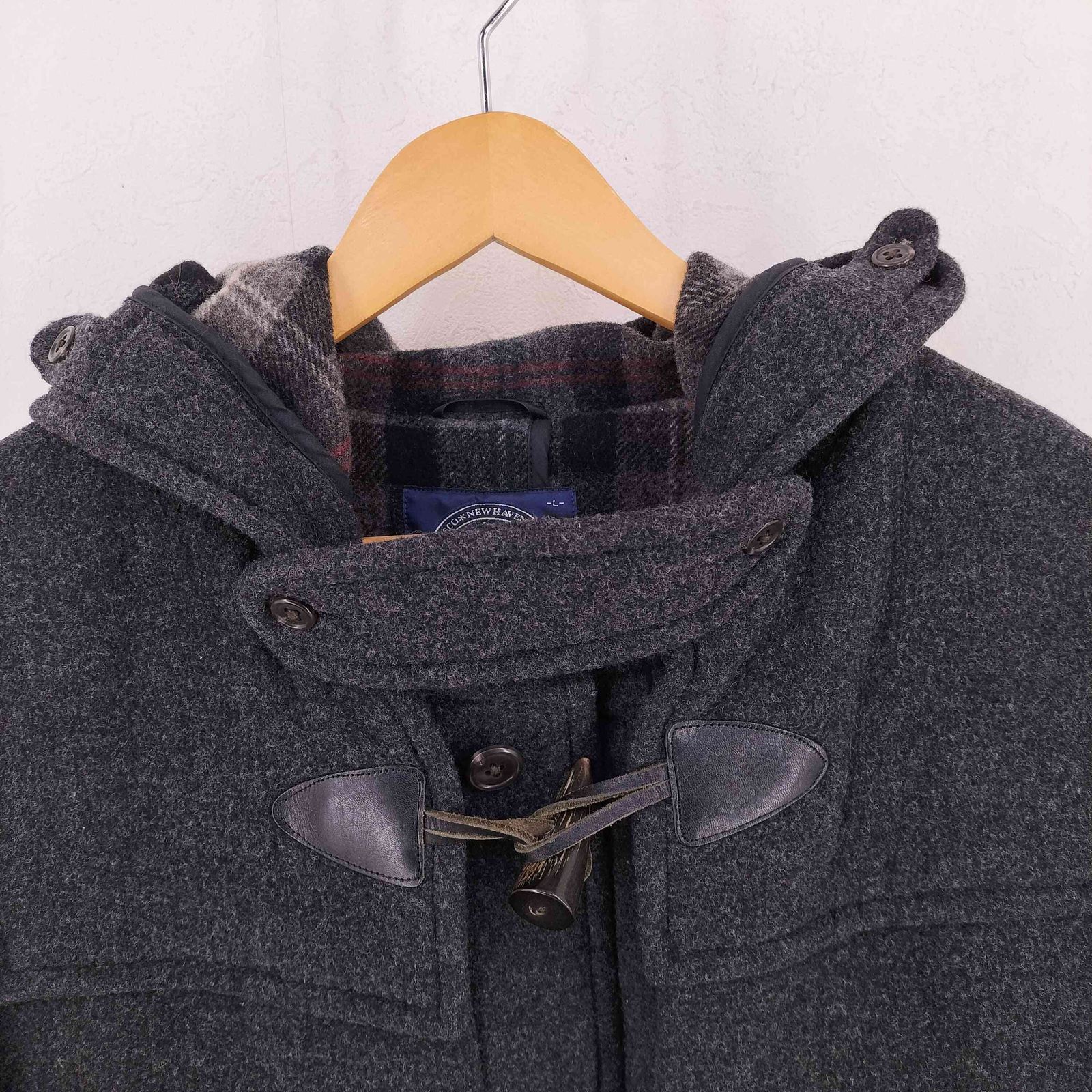 未使用保管品◎J.PRESS ジェイプレス ダッフルコート 茶 裏地チェック柄 ジェイプレス J.PRESS 裏地チェック柄 ダッフルコート メンズ import