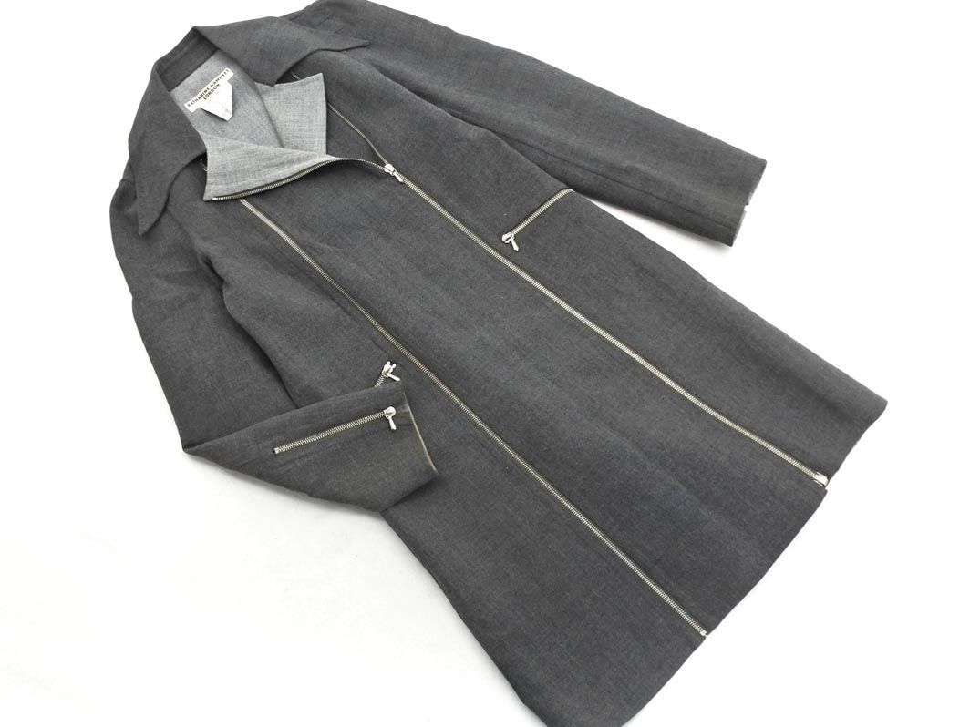 新品KATHARINE HAMNETT グレー コート S KATHARINE HAMNETT キャサリンハムネット ジップアップ コート sizeM
