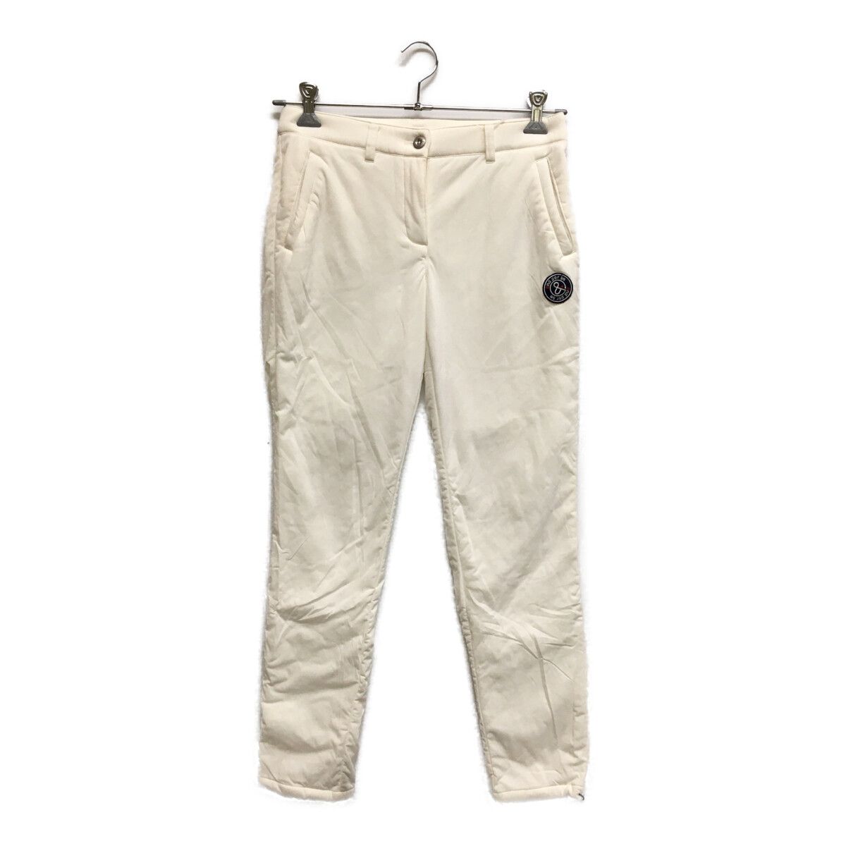 中古 レディース アンパスィ and per se パンツ M 白 ホワイト 中綿 D