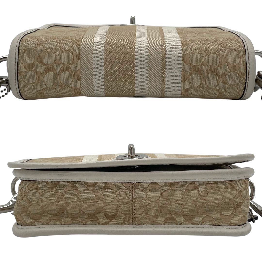COACH　コーチ　ショルダーバッグ　シグネチャー　19919　フリンジ COACH コーチ ショルダーバッグ シグネチャー 19919 フリンジ シルバー