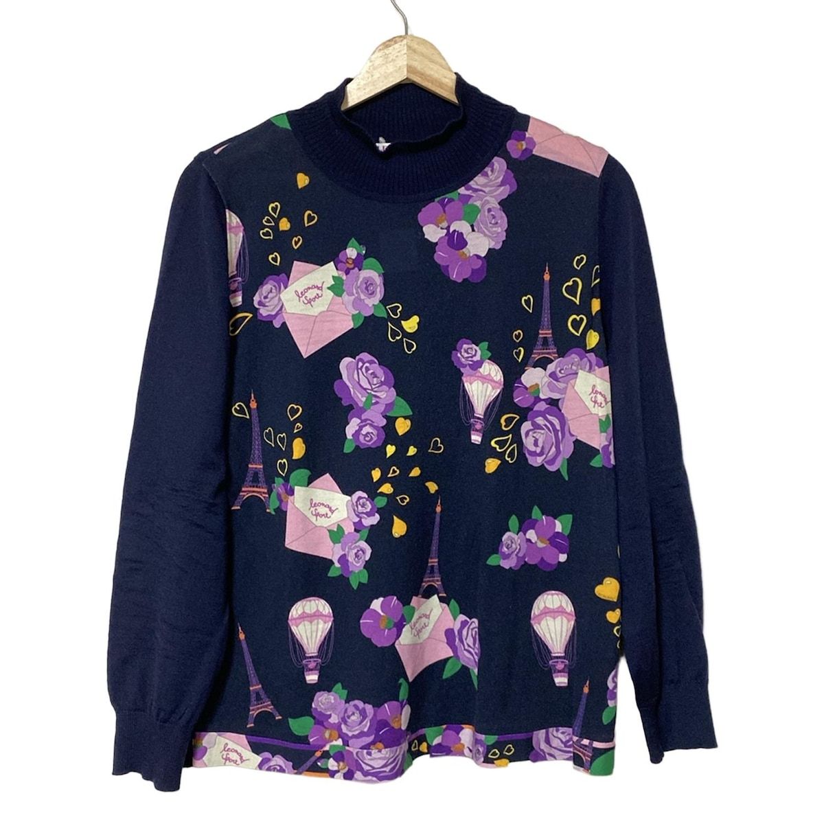 希少 レオナール LEONARD SPORT 長袖 トレーナー 裏起毛 日本製 希少 レオナール LEONARD SPORT 長袖 トレーナー 裏起毛 日本製 希少