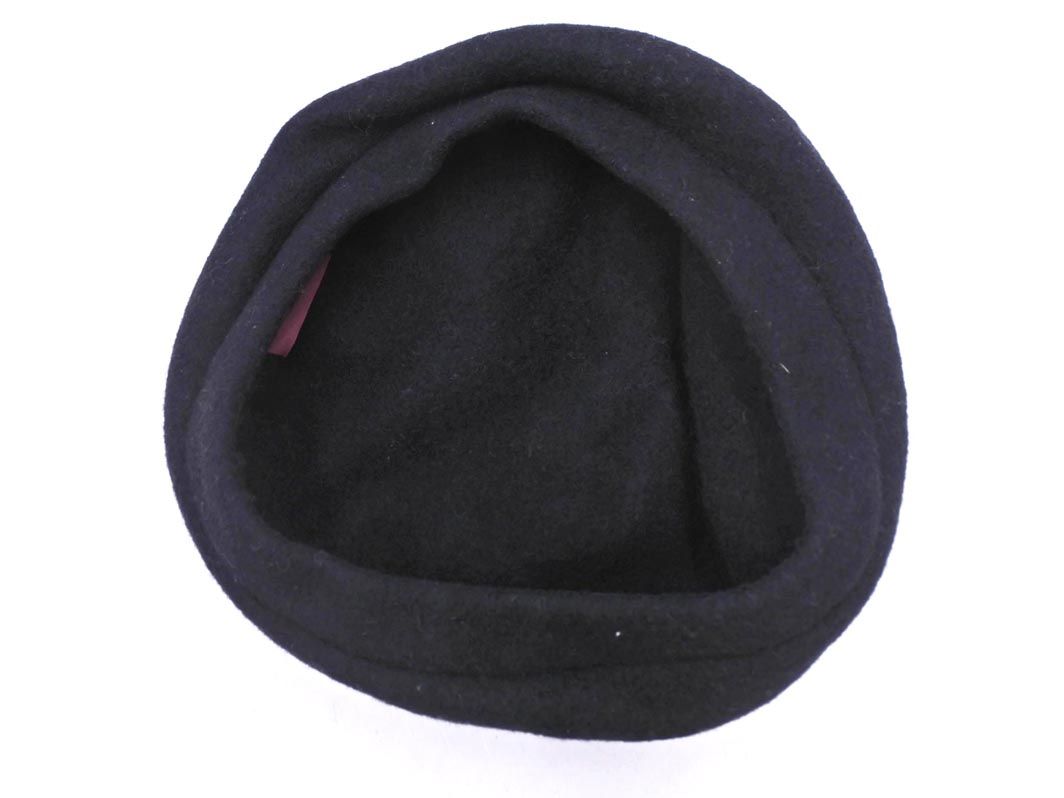 KENZO ケンゾー ウール100% ベレー帽 キャップ 黒 ◇□ レディース