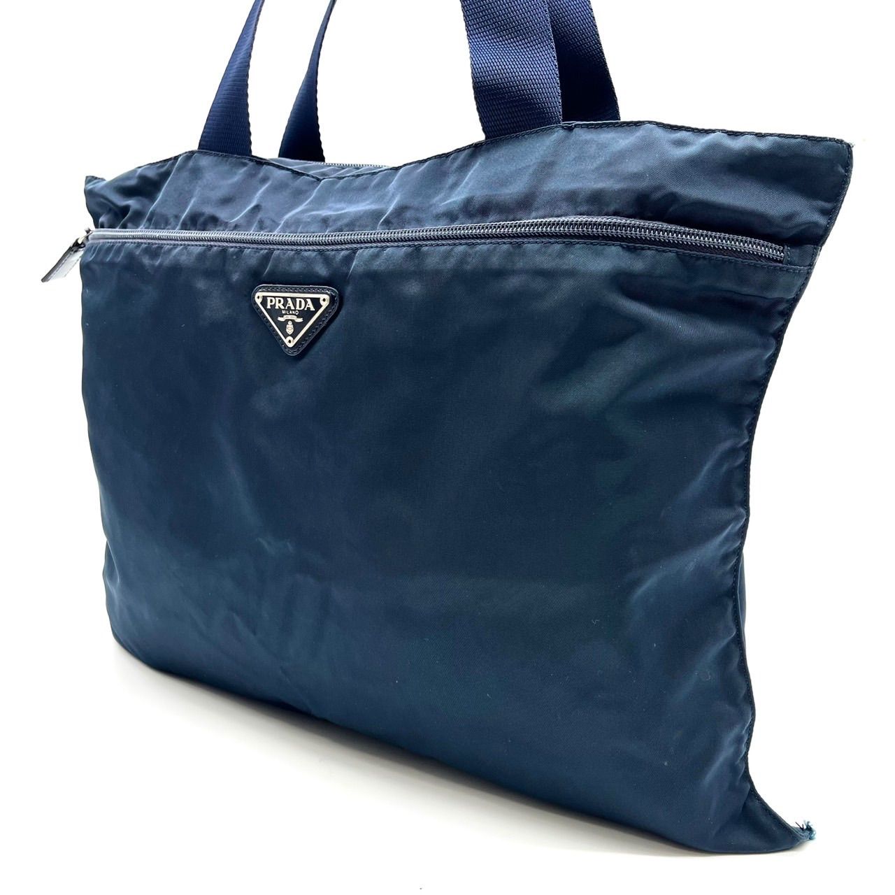 ✨良品✨ PRADA プラダ 三角プレート トートバッグ ハンドバッグ