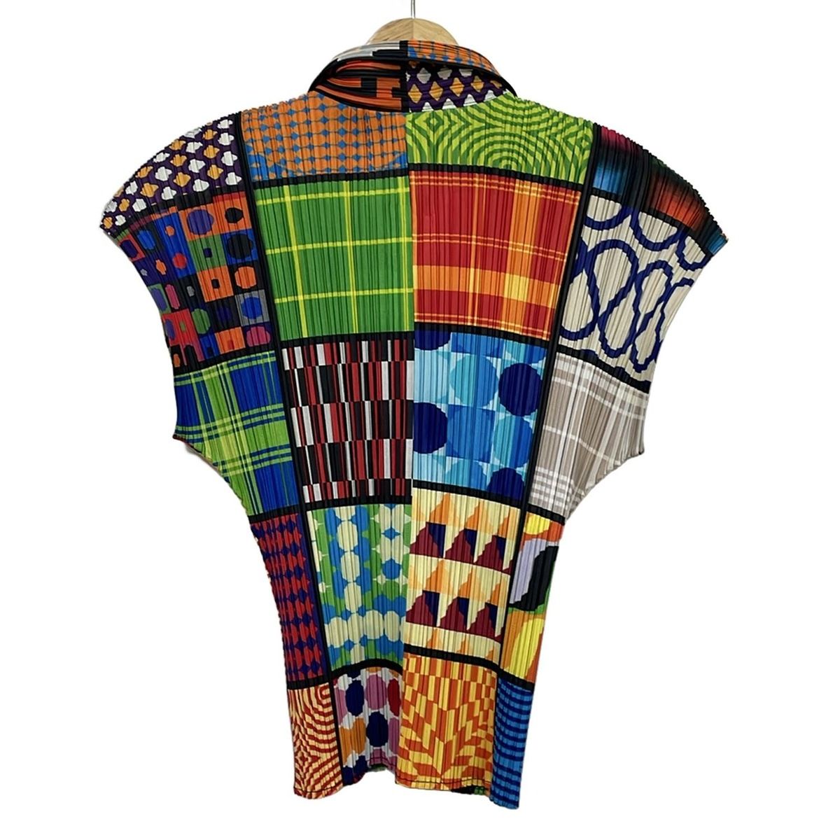 PLEATS PLEASE マルチカラー 半袖 サイズ3 PLEATS PLEASE(プリーツプリーズ) 半袖シャツブラウス サイズ3 L