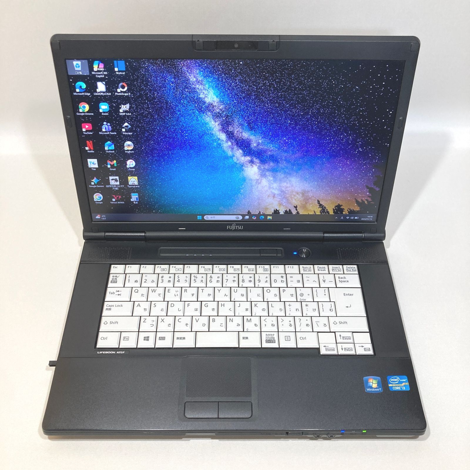 初心者✨i3・カメラ・大画面・DVD◇黒◇すぐ使えるノートパソコン