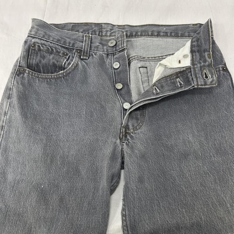 リーバイス USA製 80s 86年製 501 ボタン裏653 W29L32 グレー ボタン