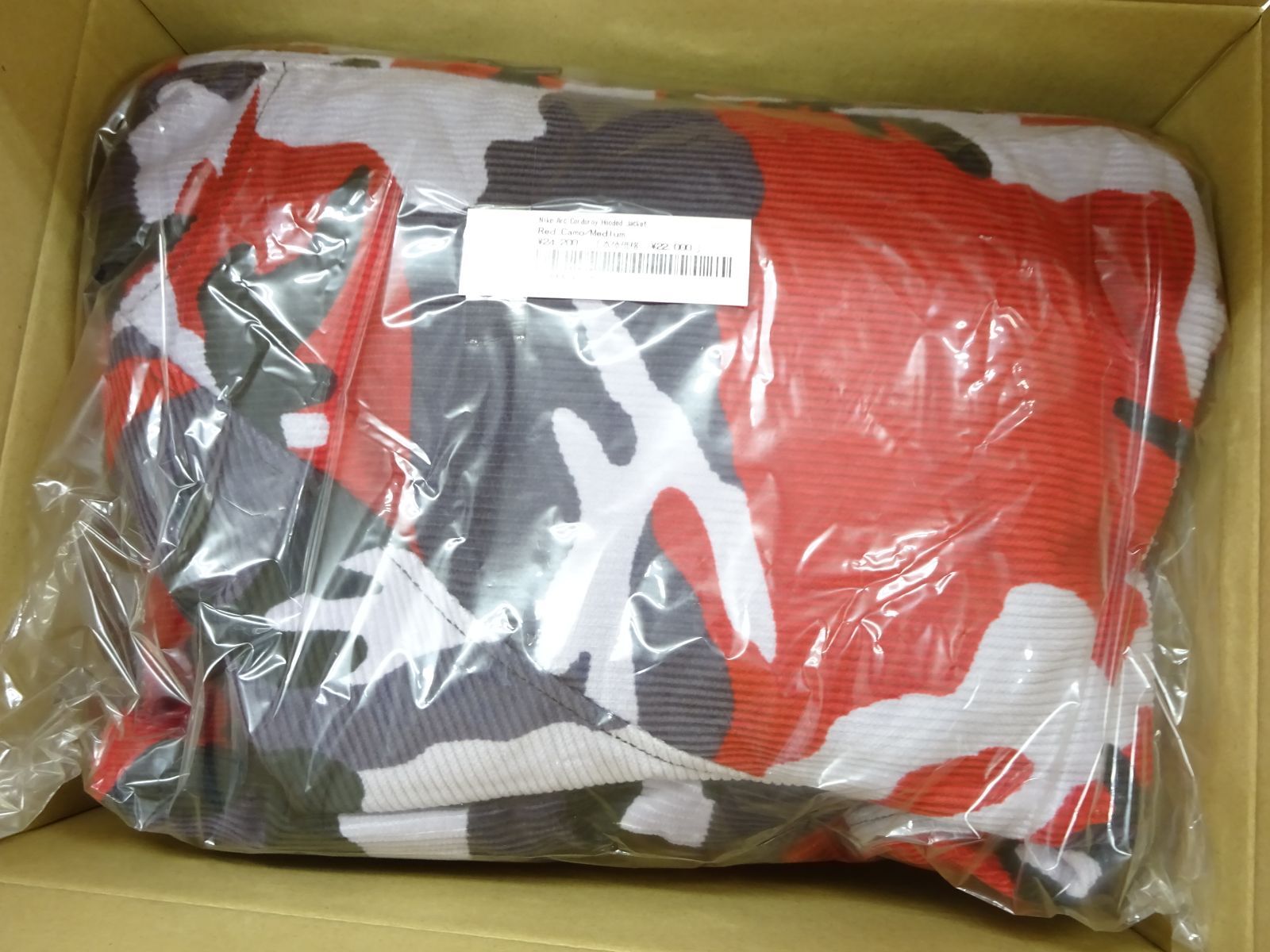22SS【未使用】Supreme / Nike Arc Corduroy Hooded Jacket Red Camo