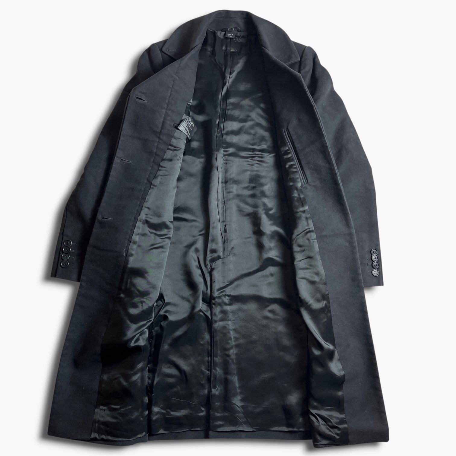 美品 本人期】HELMUT LANG モールスキンコート 40 チャコールグレー 