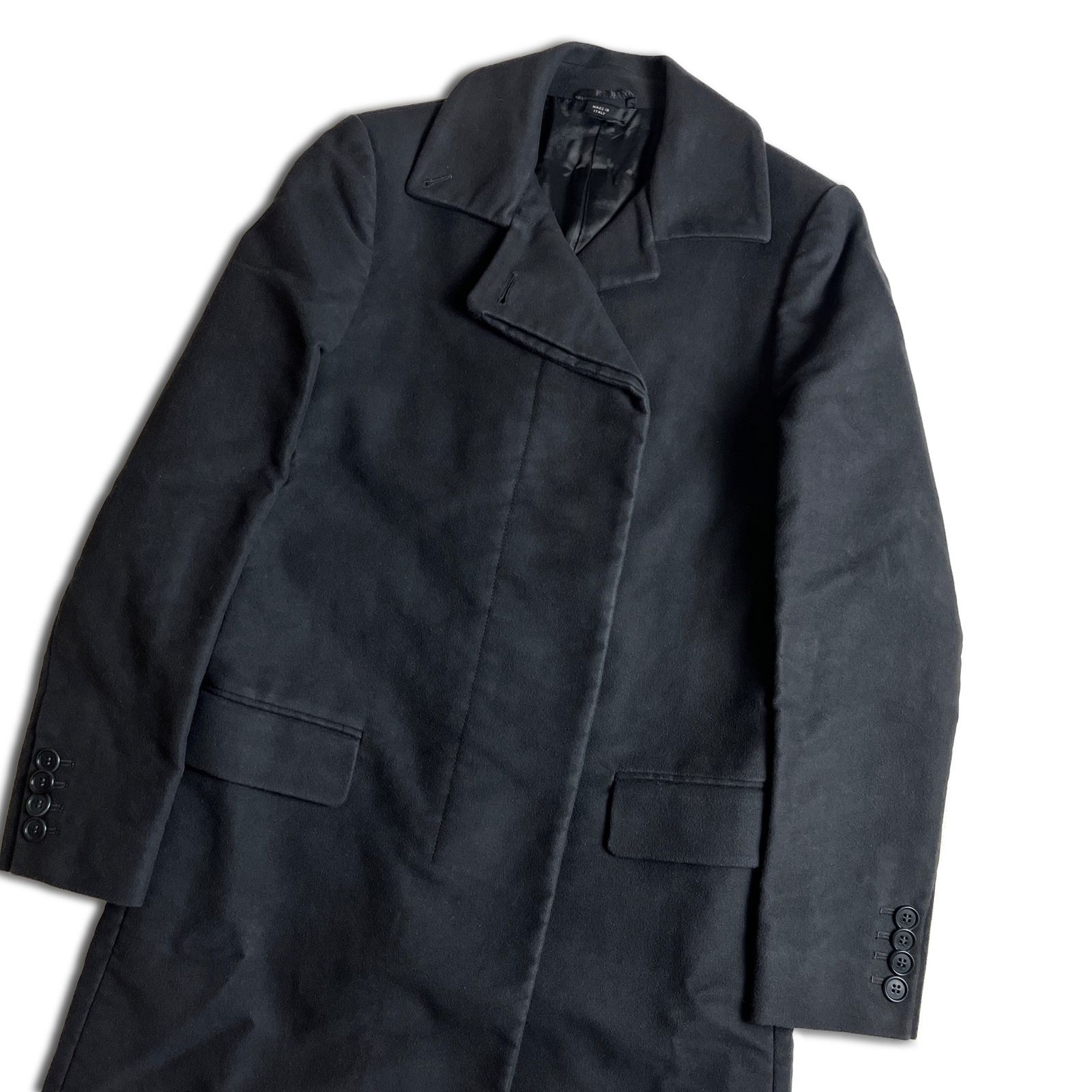 美品 本人期】HELMUT LANG モールスキンコート 40 チャコールグレー 
