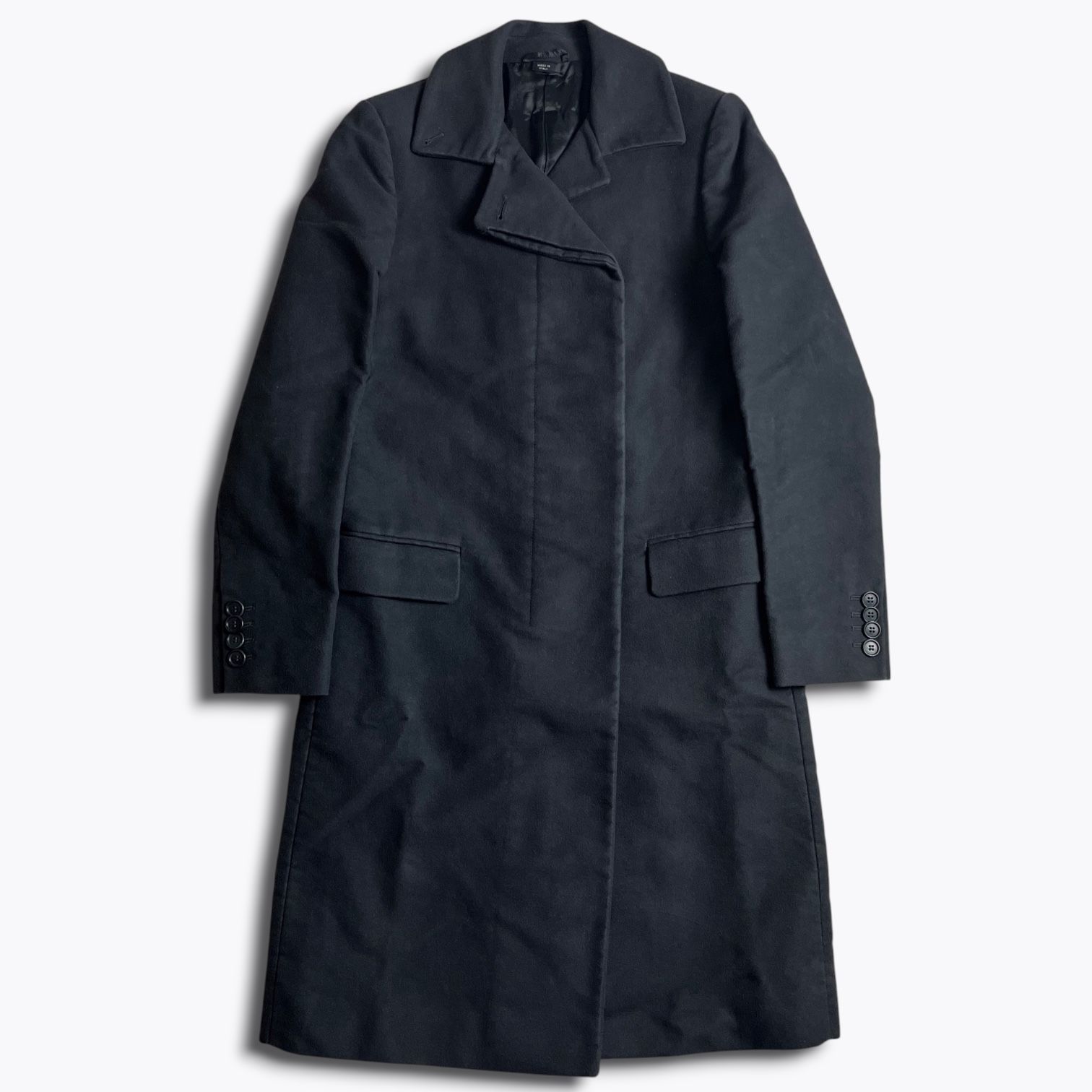 美品 本人期】HELMUT LANG モールスキンコート 40 チャコールグレー 