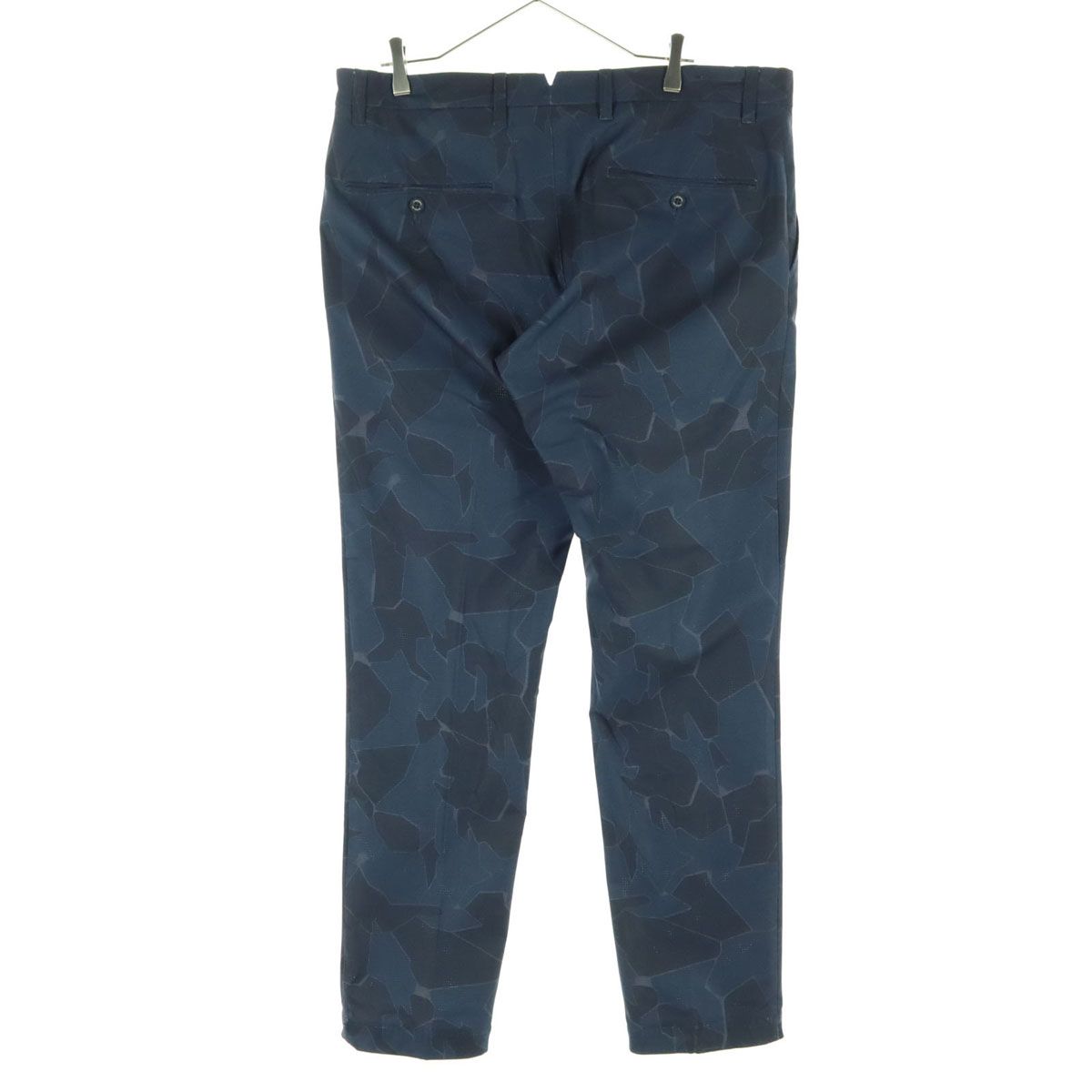 J.LINDEBERGリンドバーグ　ゴルフ　メンズ　総柄　パンツ　グレー×ブルー J.LINDEBERG ジェイリンドバーグ 総柄 ゴルフ スラックスパンツ w36