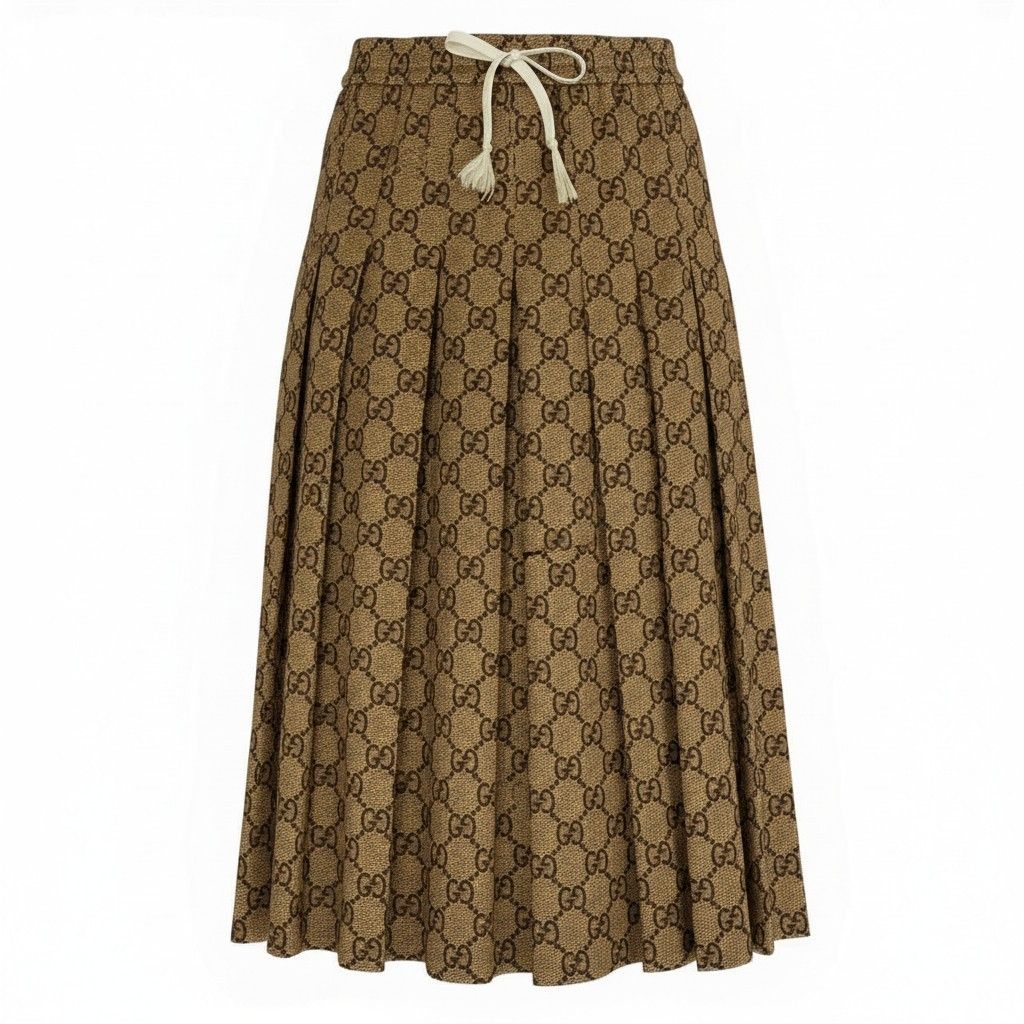 60a14 GUCCI グッチ テクニカルジャージスカート プリーツスカート GG