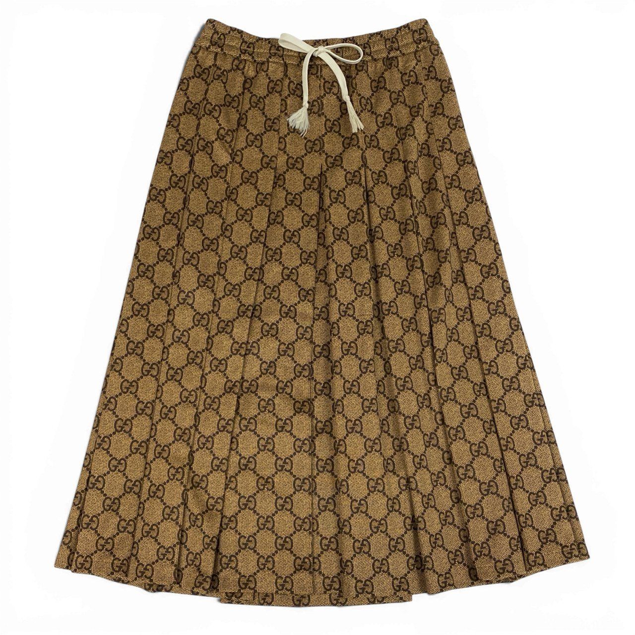 60a14 GUCCI グッチ テクニカルジャージスカート プリーツスカート GG